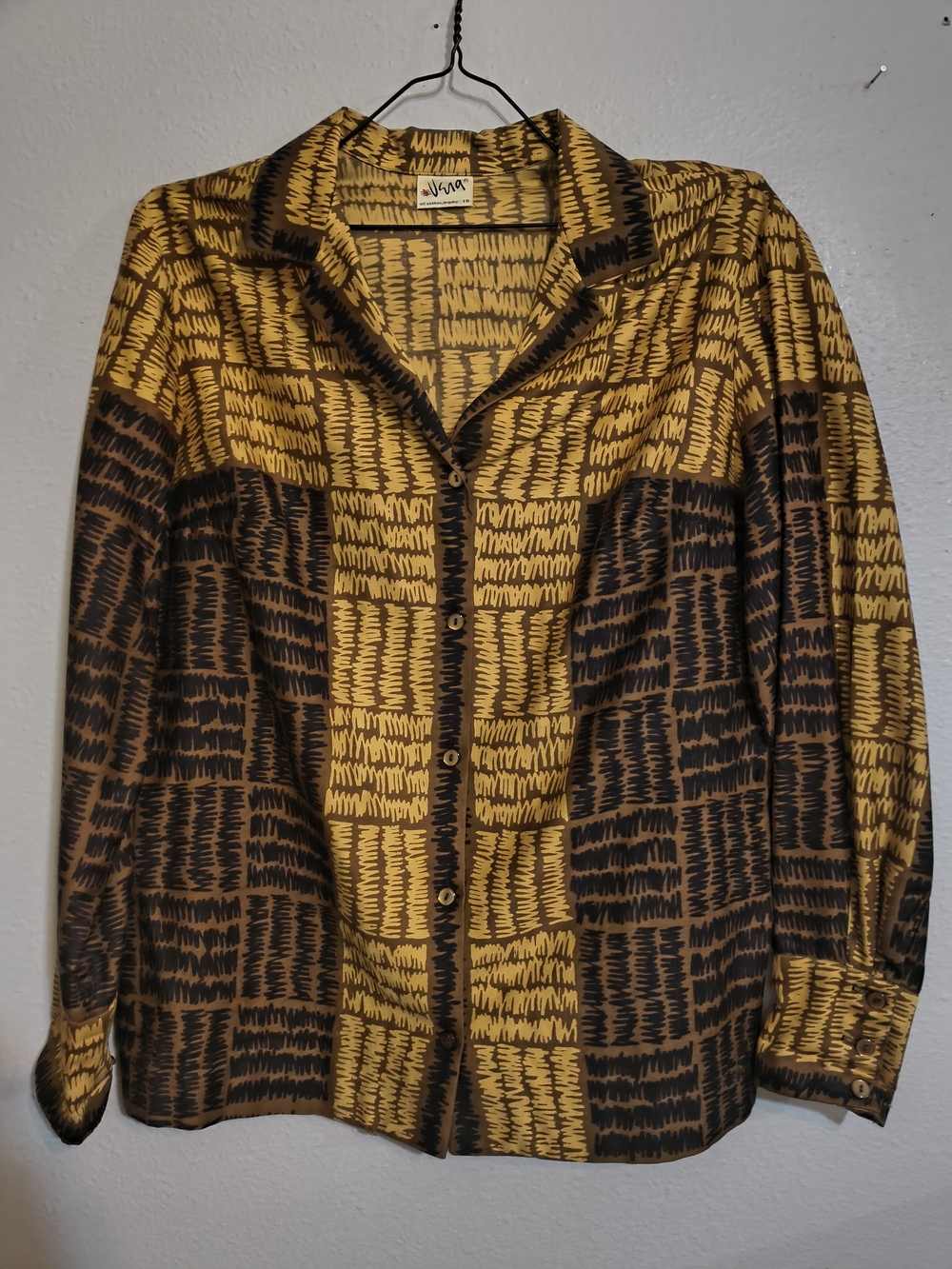 Vintage 1960s Vera Neumann 100% Cotton Abstract Print Jacket Sz 16